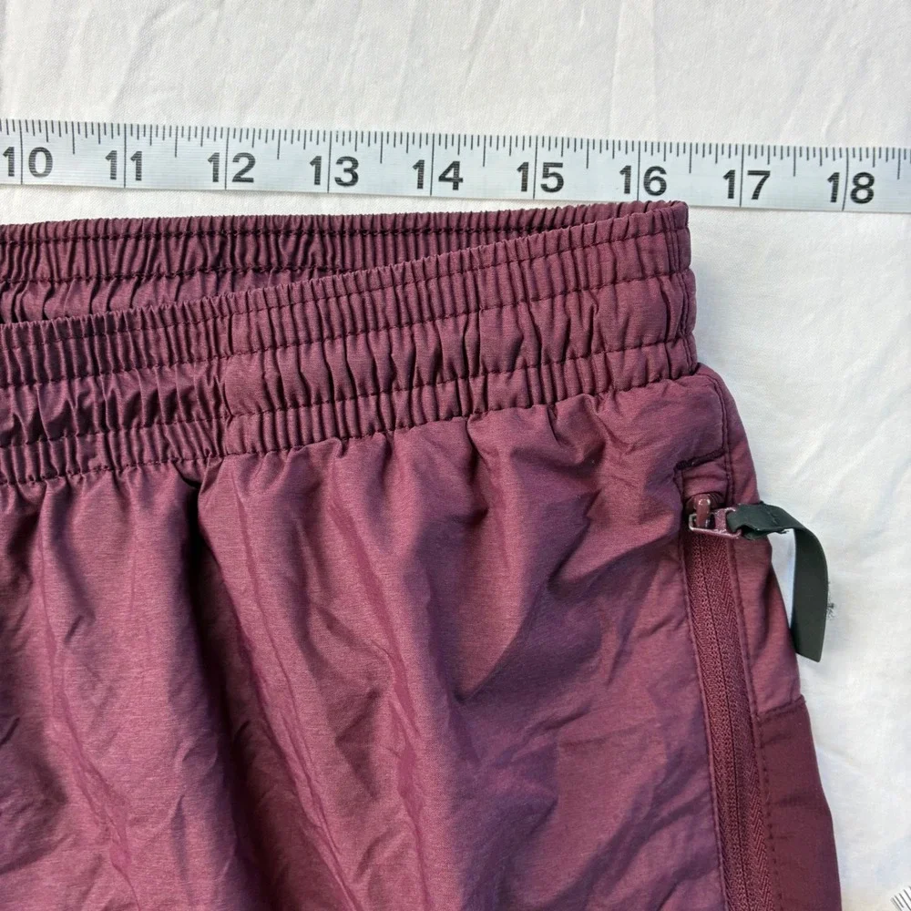 Adidas Mens XL Track Pants Maroon Burgundy Windbreaker Mesh Lined Ankle Zip